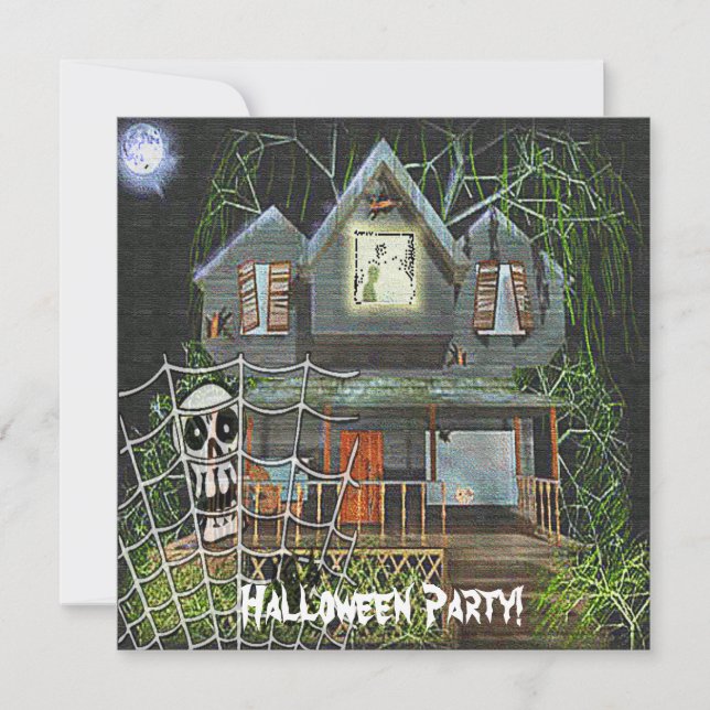 Halloween Haunted House Invitation (Front)