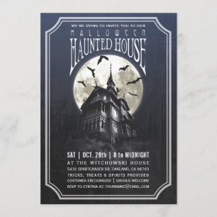Halloween Haunted House Invitations