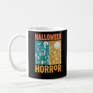 Halloween Haunted House Moon Skeleton Design_1 Coffee Mug