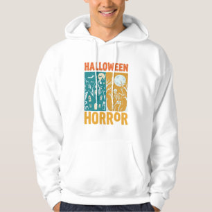 Halloween Haunted House Moon Skeleton Design_1 Hoodie