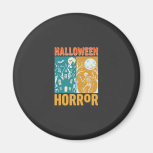 Halloween Haunted House Moon Skeleton Design_1 Magnet