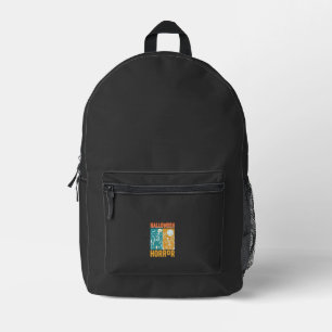 Halloween Haunted House Moon Skeleton Design_1 Printed Backpack