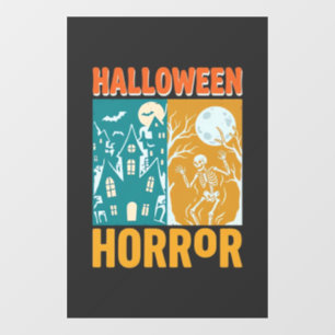 Halloween Haunted House Moon Skeleton Design_1 Window Cling
