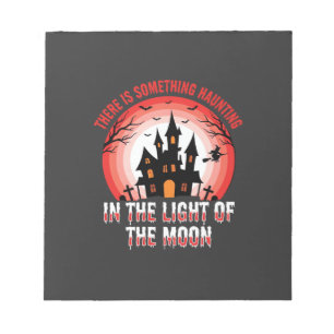 Halloween Haunted House Moonlight Witch Notepad