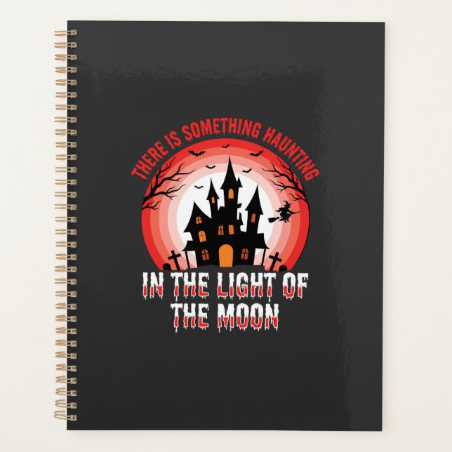 Halloween Haunted House Moonlight Witch Planner (Front)