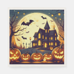 Halloween Haunted House Napkin