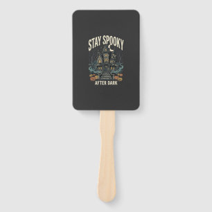 Halloween Haunted House Night Hand Fan