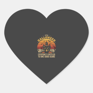 Halloween Haunted House One Good Scare Design_1 Heart Sticker