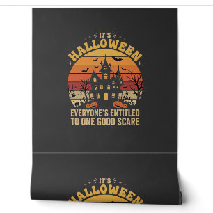 Halloween Haunted House One Good Scare Design_1 Wallpaper