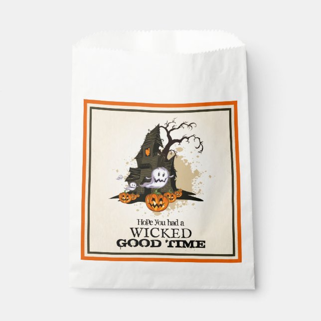 Halloween Haunted House Party Favour Bags (Front)