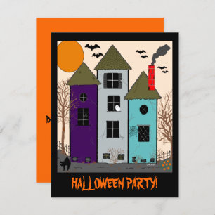 Halloween Haunted House Party Invitation