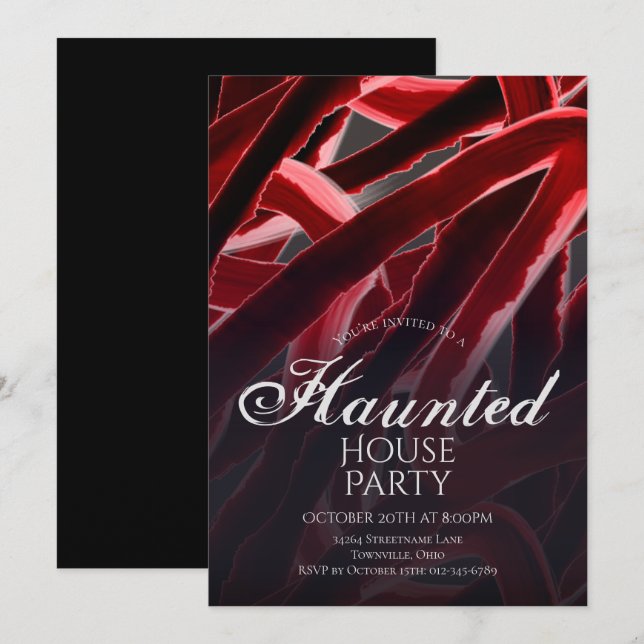 Halloween Haunted House Party Invitation (Front/Back)