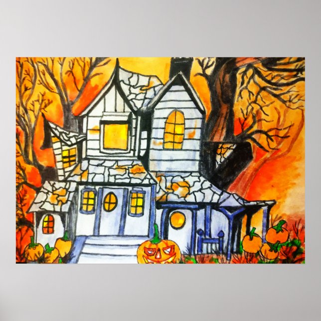 HALLOWEEN HAUNTED HOUSE  POSTER (Front)