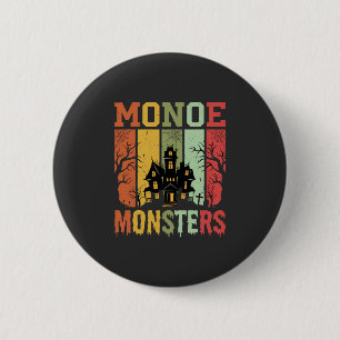 Halloween Haunted House Retro Monsters 6 Cm Round Badge