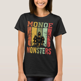 Halloween Haunted House Retro Monsters T-Shirt