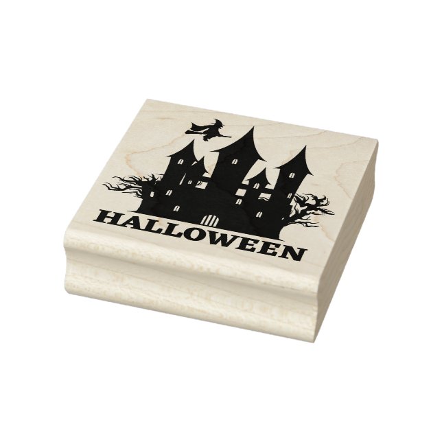 Halloween Haunted House Rubber Stamp (Stamp)