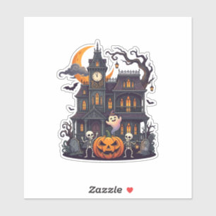 Halloween Haunted House Skeletons Pumpkin Ghost Cr