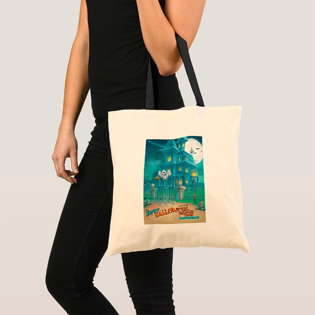 Halloween Haunted House Spooky Party Tote Bag (Creator Uploaded)