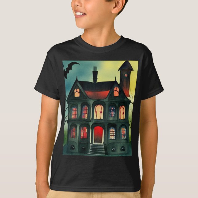 Halloween Haunted House T-Shirt (Front)