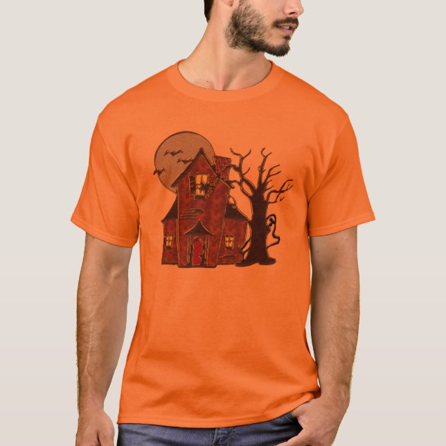 Halloween Haunted House T-Shirt (Front)