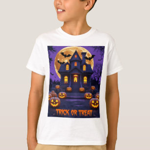 Halloween Haunted House T-Shirt Spooky Pumpkins,