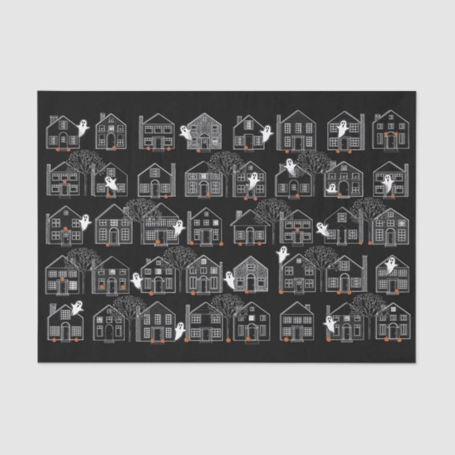 Halloween Haunted House Tissue Paper (Front)