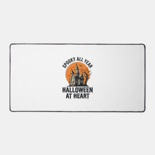 Halloween Haunted House Vintage Engraving Shirt Ar Desk Mat