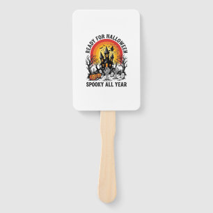 Halloween Haunted House Vintage Scary Ready Shirt_ Hand Fan