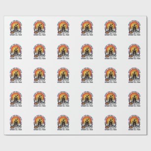 Halloween Haunted House Vintage Scary Ready Shirt_ Wrapping Paper