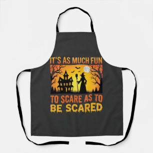 Halloween Haunted House Witch Scare Quote Apron