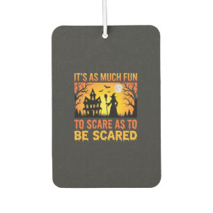 Halloween Haunted House Witch Scare Quote Car Air Freshener