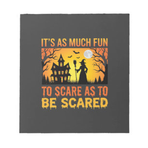 Halloween Haunted House Witch Scare Quote Notepad