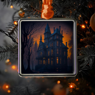 Halloween Haunted Mansion Metal Tree Decoration