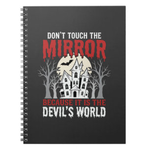Halloween Haunted Mirror Devils World Graphic Notebook