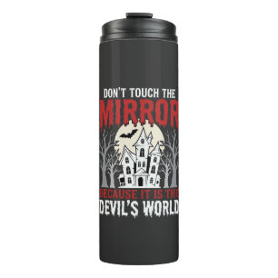 Halloween Haunted Mirror Devils World Graphic Thermal Tumbler