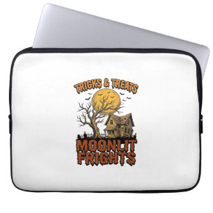 Halloween Haunted Moon Vintage Tree Night Shirt_1 Laptop Sleeve