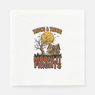 Halloween Haunted Moon Vintage Tree Night Shirt_1 Napkin