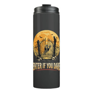 Halloween Haunted Moon Warning Thermal Tumbler