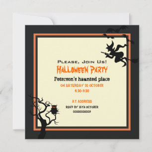 Halloween Haunted Place Party Invitation Square