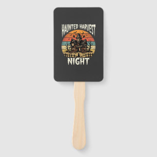 Halloween Haunted Pumpkin Night Hand Fan