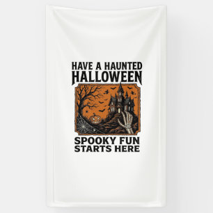 Halloween Haunted Shirt Spooky Vintage Party Desig Banner