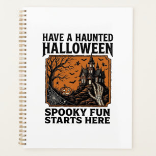 Halloween Haunted Shirt Spooky Vintage Party Desig Planner