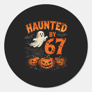 Halloween Haunted Six Seven Number Gen Alpha Slang Classic Round Sticker