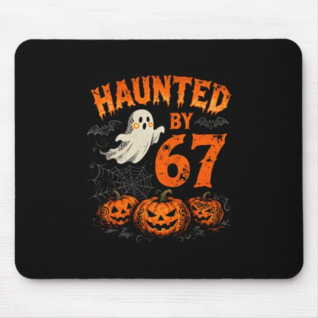 Halloween Haunted Six Seven Number Gen Alpha Slang Mouse Mat (Front)