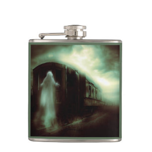 Halloween - Haunted Train 1 Hip Flask