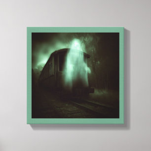 Halloween - Haunted Train 2 Canvas Print