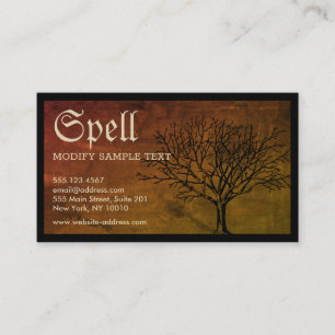 Halloween Haunted Tree Business Card