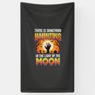 Halloween Haunting Moon Graveyard Horror Banner