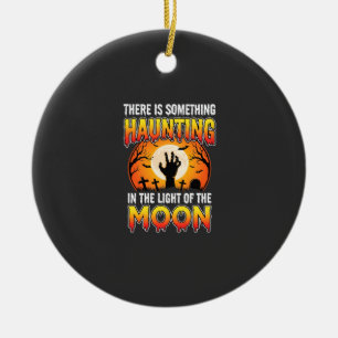 Halloween Haunting Moon Graveyard Horror Ceramic Tree Decoration