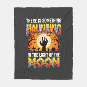 Halloween Haunting Moon Graveyard Horror Fleece Blanket